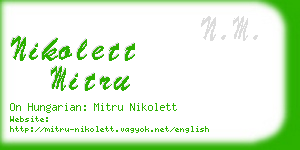 nikolett mitru business card